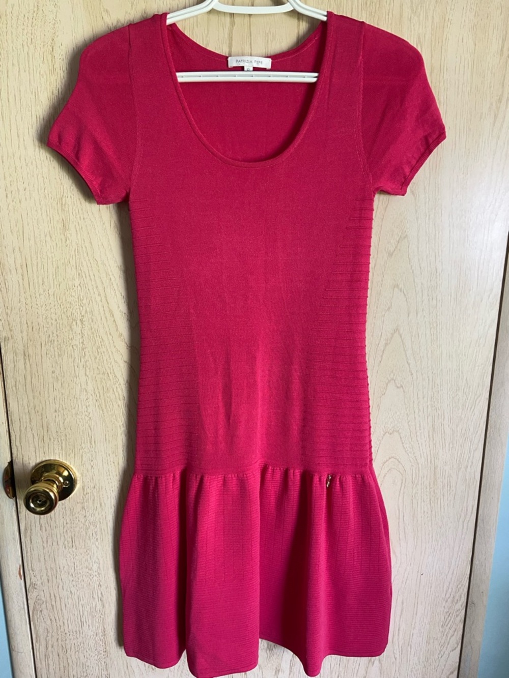 PATRIZIA PEPE Deep Pink Knit Mini Dress Sz 0